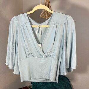 Draped V-Neck Top by Anthropologie